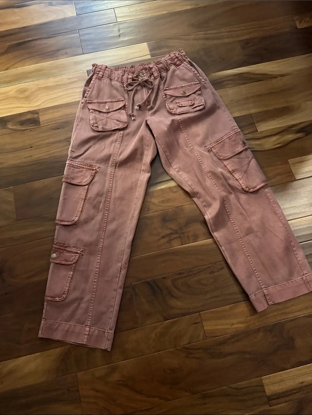 Free People Tahiti Cargo Pant Dusty Rose in color size small